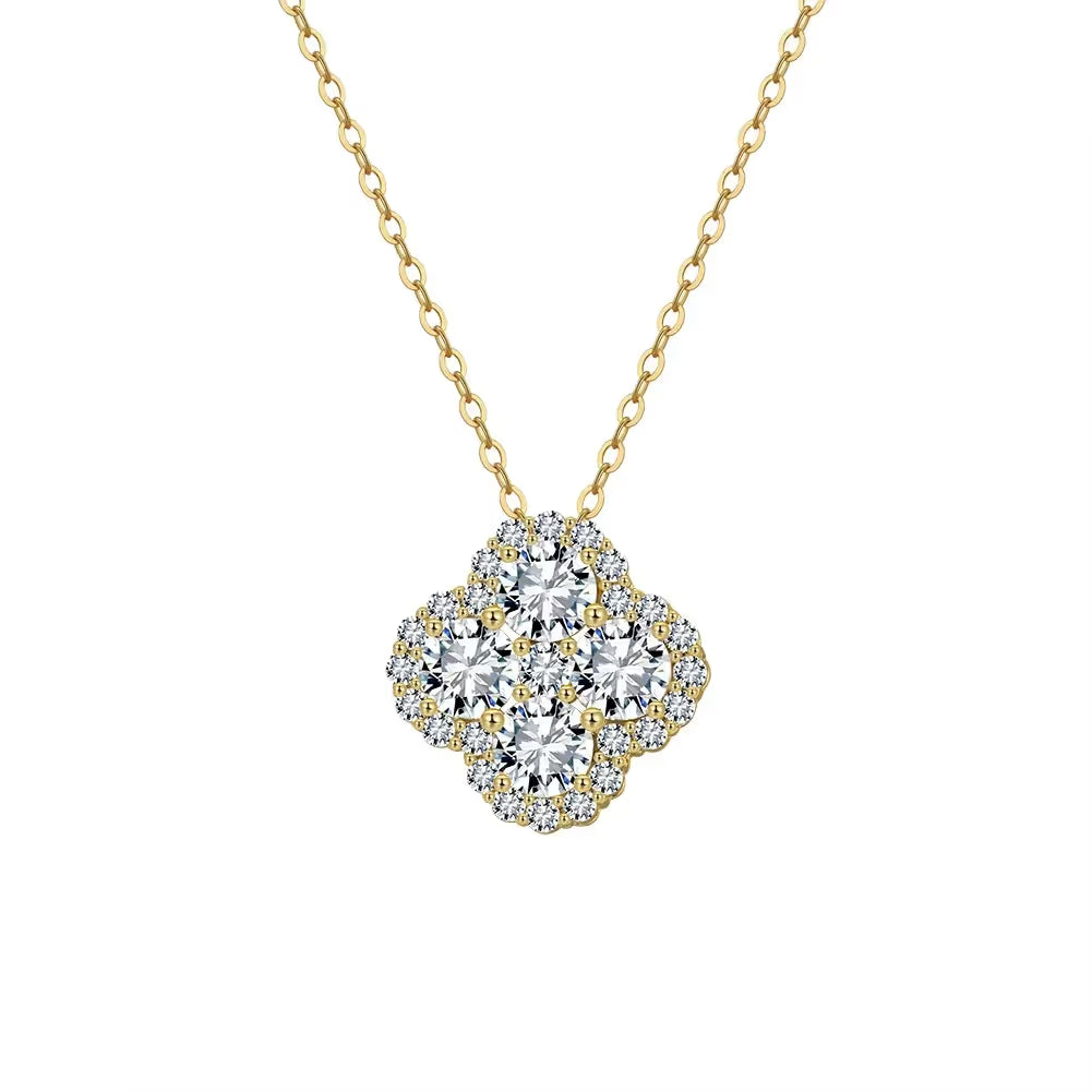 Collier Trèfle avec Zircon