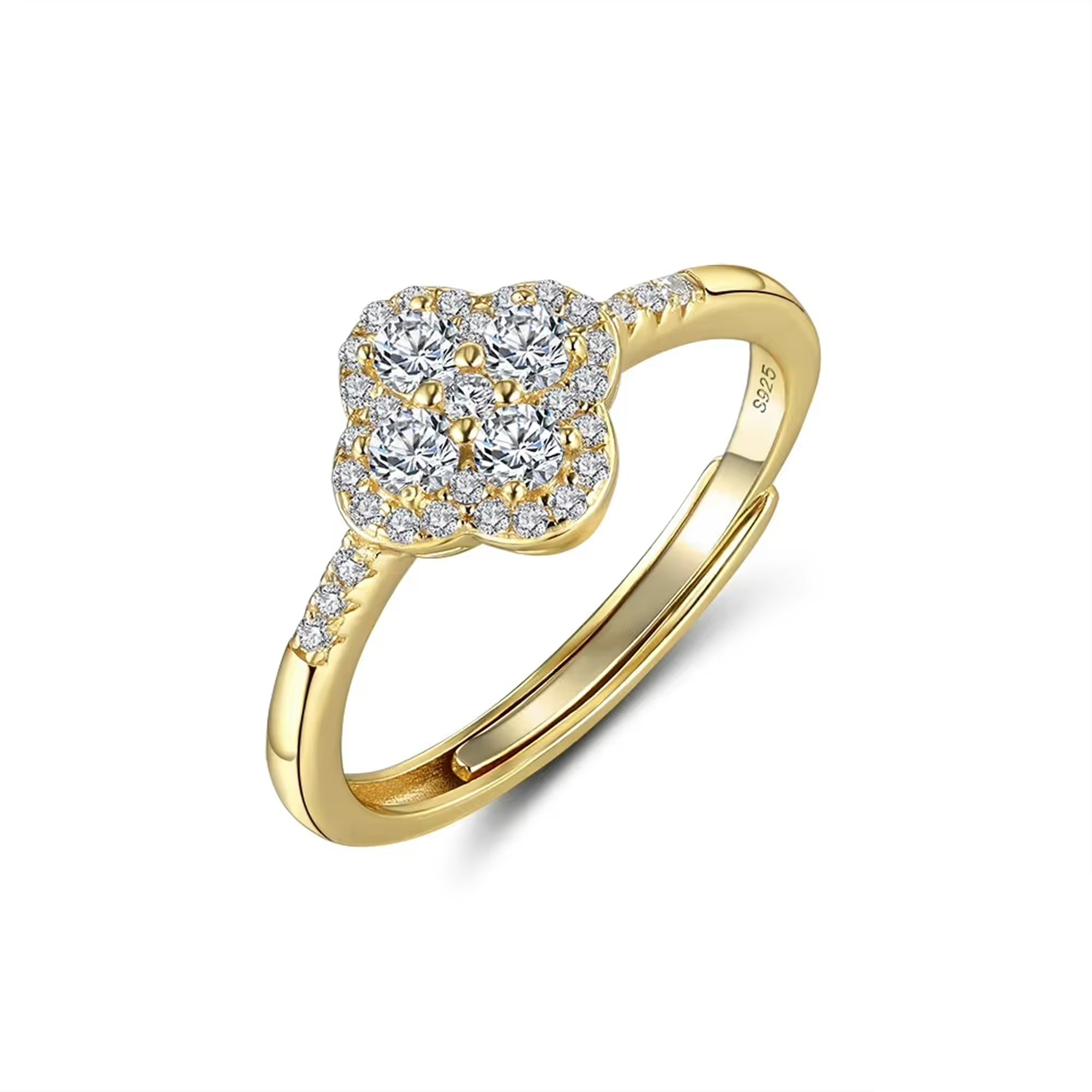 Bague Trèfle Ajustable