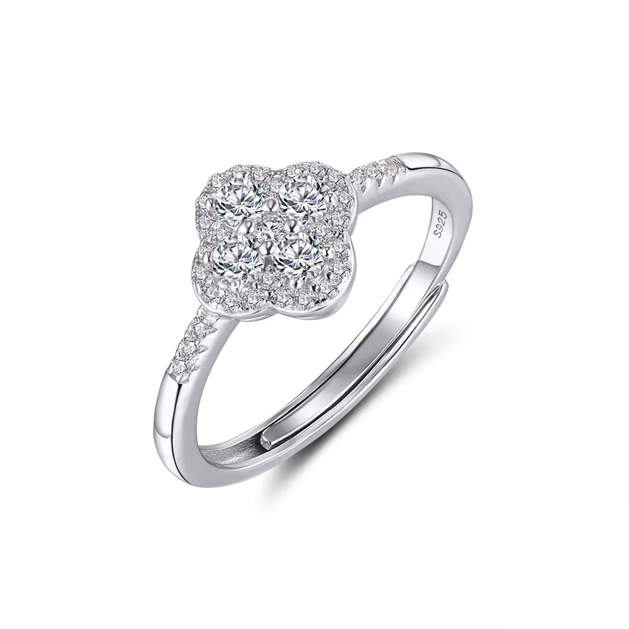 Bague Trèfle Ajustable