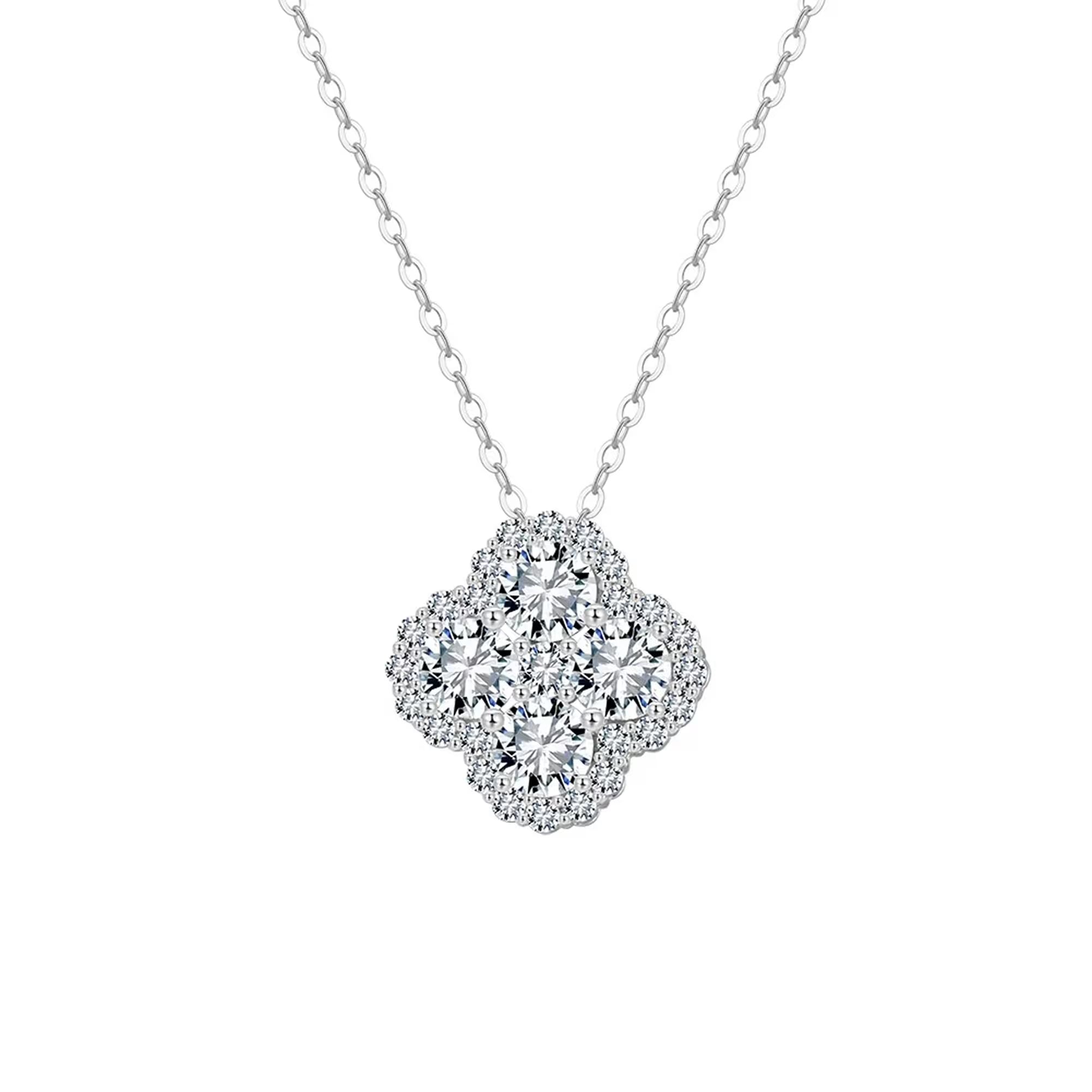 Collier Trèfle avec Zircon