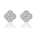 Boucles d'oreilles Trèfle à quatre feuilles avec Oxydes de Zirconium